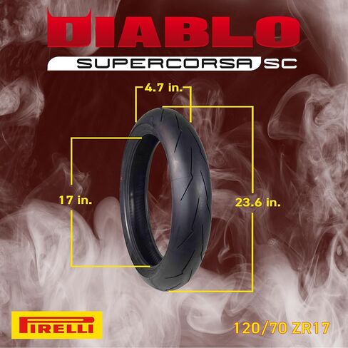 Pirelli Diablo Supercorsa V3 Front 120/70-17 & Rear 200/55-17 Tires w/Keychain 120/70ZR17 200/55ZR17 (Two Pack) in Saudi Arabia