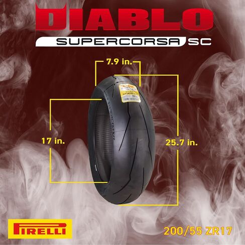 Pirelli Diablo Supercorsa V3 Front 120/70-17 & Rear 200/55-17 Tires w/Keychain 120/70ZR17 200/55ZR17 (Two Pack) in Saudi Arabia