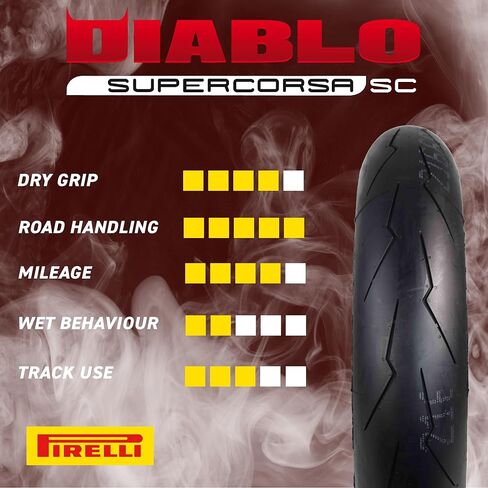 Pirelli Diablo Supercorsa V3 Front 120/70-17 & Rear 200/55-17 Tires w/Keychain 120/70ZR17 200/55ZR17 (Two Pack) in Saudi Arabia
