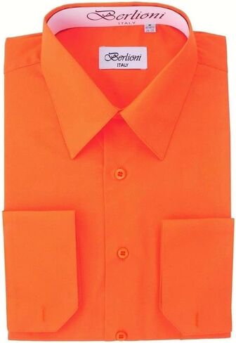 Men's Green Solid Dress Shirt in Kuwait