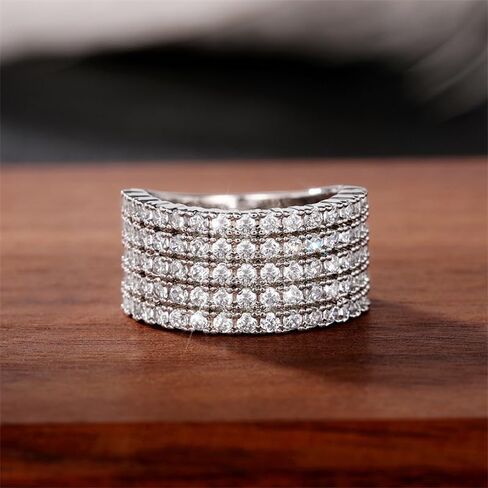 1pc Trendy Hip Hop Unisex Half Circle Sparkling Ring Perfect for Dates Parties and Personalized Gifts Fashionable Jewelry for Men and Women in Saudi Arabia