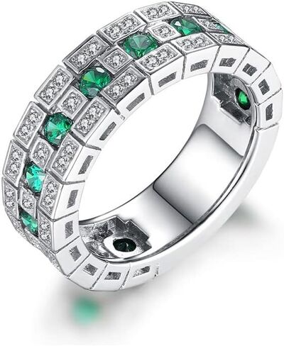 1pc Retro Full Zircon Wide Ring Unisex Ring for Daily Wear Parties and Personalized Gifts Stylish Jewelry for Men and Women Accessory 2024 in Saudi Arabia