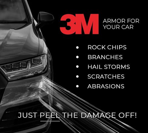طبقة حماية طلاء الفينيل الشفاف 3M مقاس 6 بوصة × 120 بوصة مع ممسحة تفاصيل صفراء in Saudi Arabia
