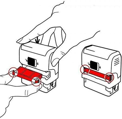 Delivered & Date JYPtech-4915 Self Inking Rubber Stamp Red Ink in Kuwait
