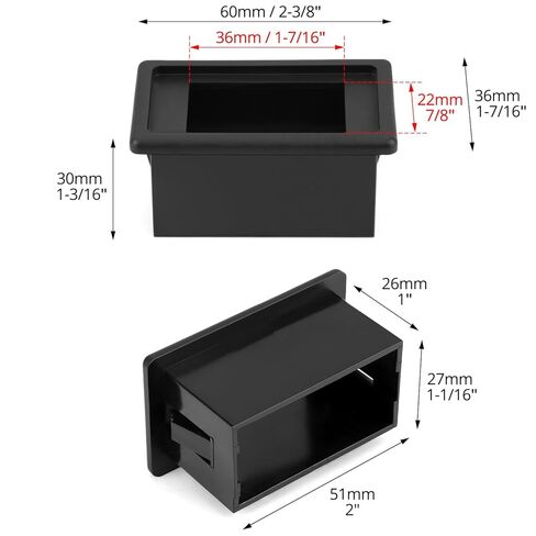 QWORK 4-Pack 1-Slot Rocker Switch Panel Housing, Black ABS Plastic Panel Switch Holder Housing Kit, Automotive Mount Toggle Switch Housing for Automotive/Boat LED Light Bars in Saudi Arabia