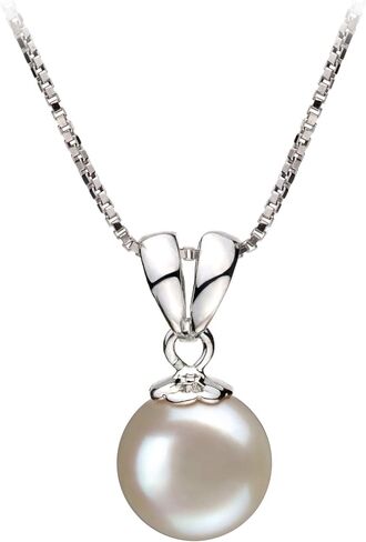 Sally 9-10mm AA Quality Freshwater 925 Sterling Silver Cultured Pearl Pendant For Women in Saudi Arabia