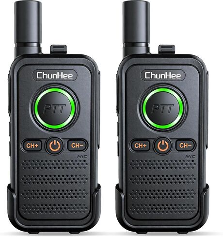 ChunHee 2 Pack Black Intercoms Wireless for Home Caregiver Pager Intercom for Elderly with Emergency SOS Alarm, 1.5 Miles Long Range Wireless Intercom System for Business Room to Room Communication in Kuwait