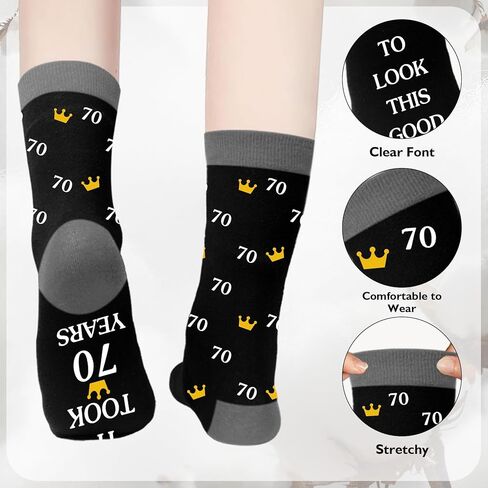 70th Birthday Gifts for Men,Dad Mens Best Friend Brother Boyfriend Grandpa Husband Father Happy 70th Birthday Gifts for Him Male Friendship from Daughter Son Wife Girlfriend,Funny Novelty Socks in Kuwait