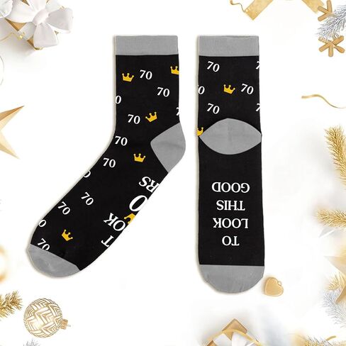 70th Birthday Gifts for Men,Dad Mens Best Friend Brother Boyfriend Grandpa Husband Father Happy 70th Birthday Gifts for Him Male Friendship from Daughter Son Wife Girlfriend,Funny Novelty Socks in Kuwait
