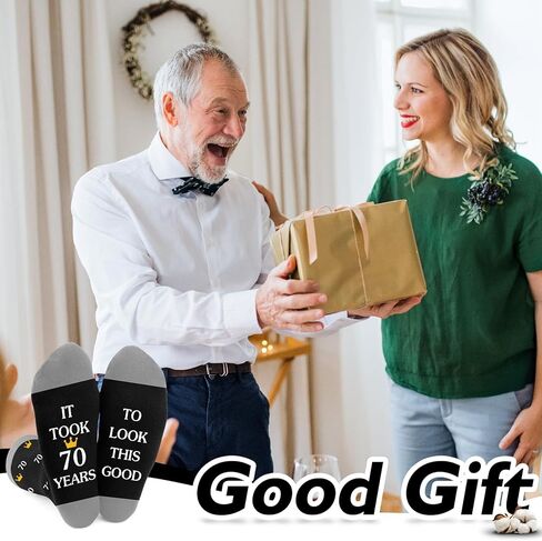 70th Birthday Gifts for Men,Dad Mens Best Friend Brother Boyfriend Grandpa Husband Father Happy 70th Birthday Gifts for Him Male Friendship from Daughter Son Wife Girlfriend,Funny Novelty Socks in Kuwait