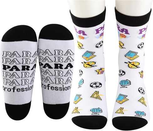 MBMSO Para Gifts 2 Pairs Paraprofessional Socks Paraprofessional Appreciation Gifts Para Novelty Socks Paraeducators Gifts in Saudi Arabia