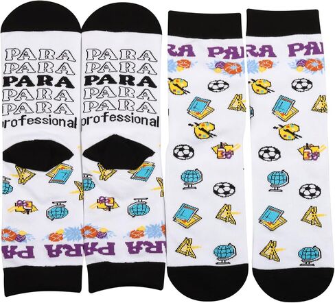 MBMSO Para Gifts 2 Pairs Paraprofessional Socks Paraprofessional Appreciation Gifts Para Novelty Socks Paraeducators Gifts in Saudi Arabia