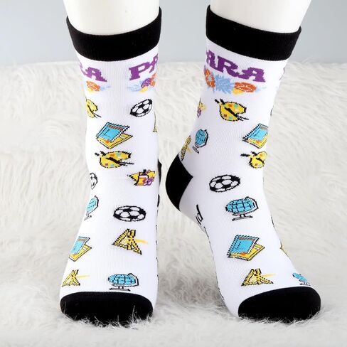 MBMSO Para Gifts 2 Pairs Paraprofessional Socks Paraprofessional Appreciation Gifts Para Novelty Socks Paraeducators Gifts in Saudi Arabia