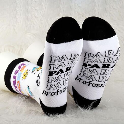 MBMSO Para Gifts 2 Pairs Paraprofessional Socks Paraprofessional Appreciation Gifts Para Novelty Socks Paraeducators Gifts in Saudi Arabia