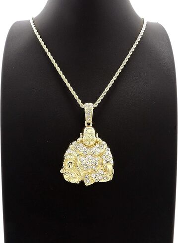 Fashion 21 Religion Buddha Pendant 24" Various Chain Necklace in Gold, Silver Tone in Kuwait