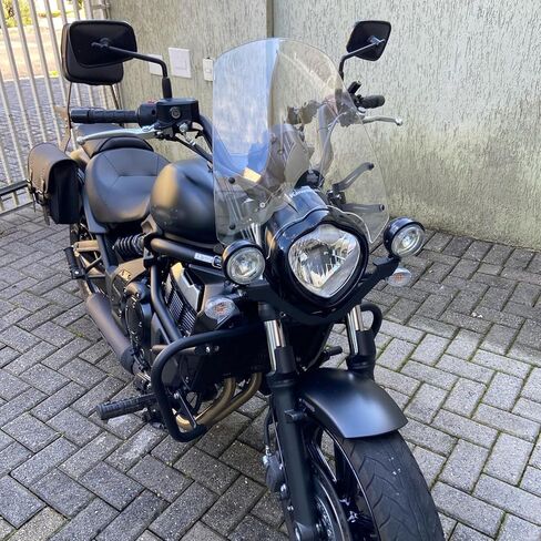 Motorcycle Windshield Front Fairing for KA-WA-SA-KI Vulcan S 650/ VN650 EN650 2015 2016 2017 2018 2019 2020 2021 2022 2023 2024 2025 2026 Double Bubble Windscreen Wind Deflector (Clear) in Kuwait