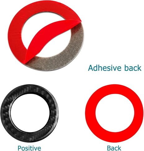 YAMUDA Compatible with Real Soft Carbon Fiber One Click Start Button Outer Ring 1-Pack Covers Kit for Ford Explorer 2013-2019 Black Interior Trim in Kuwait