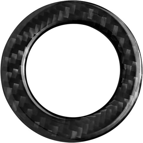 YAMUDA Compatible with Real Soft Carbon Fiber One Click Start Button Outer Ring 1-Pack Covers Kit for Ford Explorer 2013-2019 Black Interior Trim in Kuwait