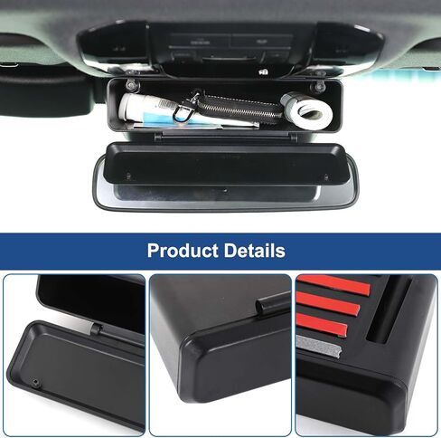 صندوق تخزين مرآة الرؤية الخلفية الداخلية متوافق مع Toyota Land Cruiser 250 Prado LC250 J250 2024 2025 ملحقات ABS وحدة التحكم المركزية علبة تنظيم الملحقات قطعة واحدة in Saudi Arabia