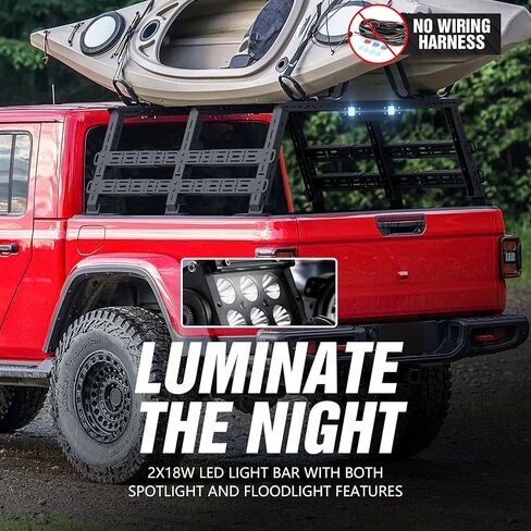 Adjustable 16.8-25" High Bed Racks Truck Rack Cargo Carrier Compatible with Toyota Tacoma/Tundra/Titan/Frontier/Gladiator JT/Ford F-Series/Silverado/Sierra/Dodge Ram in Kuwait