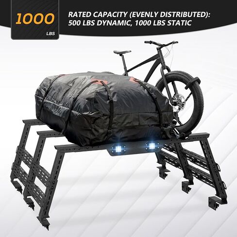 Adjustable 16.8-25" High Bed Racks Truck Rack Cargo Carrier Compatible with Toyota Tacoma/Tundra/Titan/Frontier/Gladiator JT/Ford F-Series/Silverado/Sierra/Dodge Ram in Kuwait