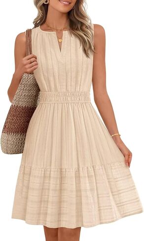 ANFTFH Womens 2026 Summer Dresses Sleeveless Beach Dress in Kuwait