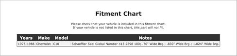 Rear Wheel Seal Compatible with Chevrolet C10 1986 1985 1984 1983 1982 1981 1980 1979 1978 1977 1976 1975 P-2571421 in Saudi Arabia