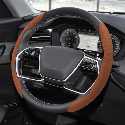 غطاء عجلة قيادة السيارة، واقي عجلة قيادة السيارة المقسم، سجادات غطاء ناعم لعجلة القيادة من الجلد المصنوع من الألياف الدقيقة المضادة للانزلاق، ملحقات السيارات العالمية للسيارات والشاحنات وسيارات الدفع الرباعي (وردي) in Kuwait