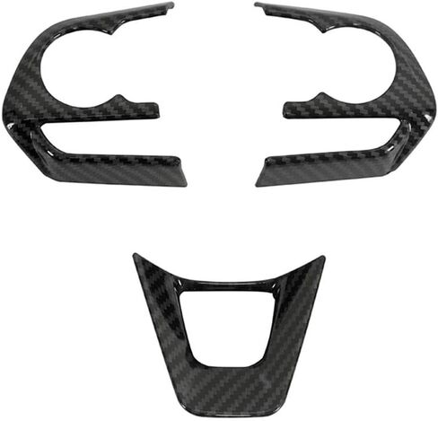 غطاء أزرار عجلة القيادة من ألياف الكربون من MAXDOOL، متوافق مع Toyota Corolla RAV4 2019-2025، 3 قطع (لـ C & RAV Red) in Kuwait