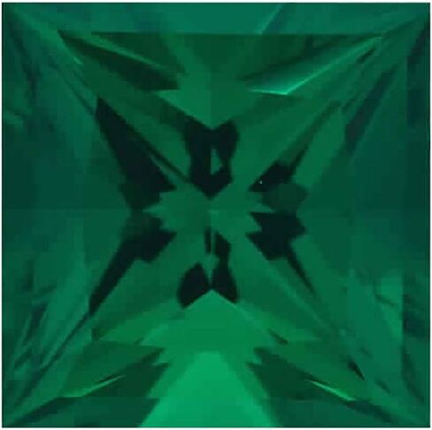 Instagem Lab Created Emerald Square Princess Cut Shape AAA Quality from 2MM-10MM in Saudi Arabia