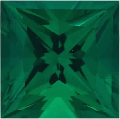 Instagem Lab Created Emerald Square Princess Cut Shape AAA Quality from 2MM-10MM in Saudi Arabia