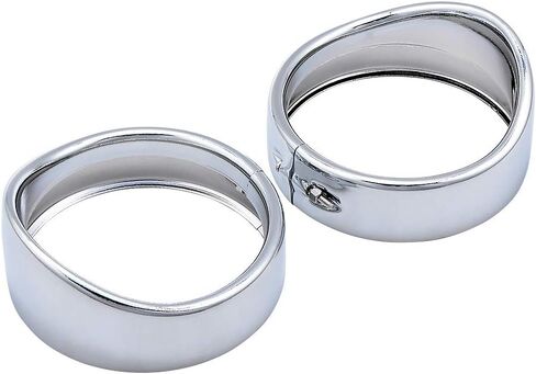 1 Pair 4.5 inch Auxiliary Light Trim Ring Visor Style Compatible with '06-'16 Street Glide FLHX '14-'16 Special FLHXS Harley Models in Kuwait