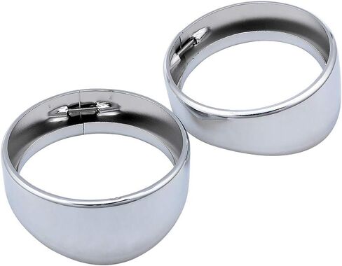 1 Pair 4.5 inch Auxiliary Light Trim Ring Visor Style Compatible with '06-'16 Street Glide FLHX '14-'16 Special FLHXS Harley Models in Kuwait