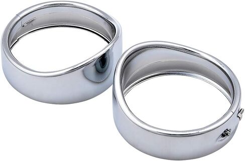 1 Pair 4.5 inch Auxiliary Light Trim Ring Visor Style Compatible with '06-'16 Street Glide FLHX '14-'16 Special FLHXS Harley Models in Kuwait