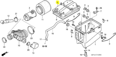 OEM Air Box Lid Air Filter Element Housing Lid 17217-HP1-000 Compatible with Honda Sportrax 450 TRX450R 2004-2005 in Saudi Arabia