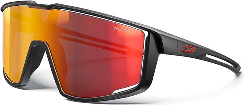نظارات Julbo Furious Performance - إطار أسود - دخاني مع عدسات مرآة حمراء (Spectron 3) in Kuwait
