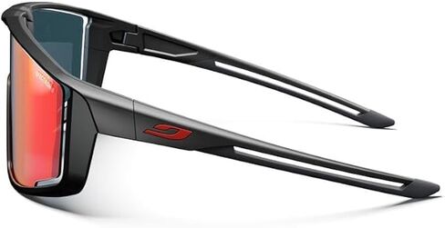 نظارات Julbo Furious Performance - إطار أسود - دخاني مع عدسات مرآة حمراء (Spectron 3) in Kuwait