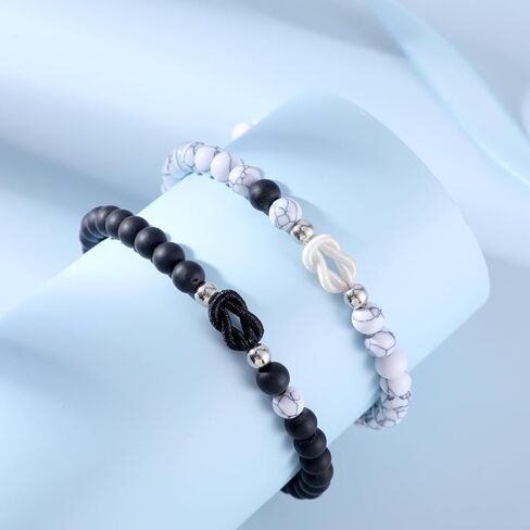 Matching Bracelets for Couples, Pinky Promise Love Cross Knot Bracelet, Always and Forever Long Distance Relationship Gifts, Valentines Anniversary Christmas Gifts for Girlfriend Boyfriend in Saudi Arabia