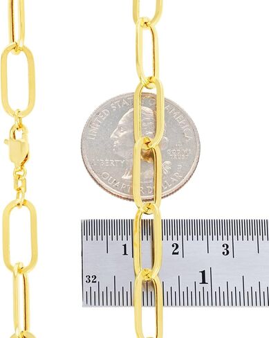 Nuragold 10k الذهب الأصفر الحقيقي مشبك ورق 7 مم ممدود كابل ربط سوار (7 "-8") مجوهرات إيطالية للرجال والنساء in Saudi Arabia