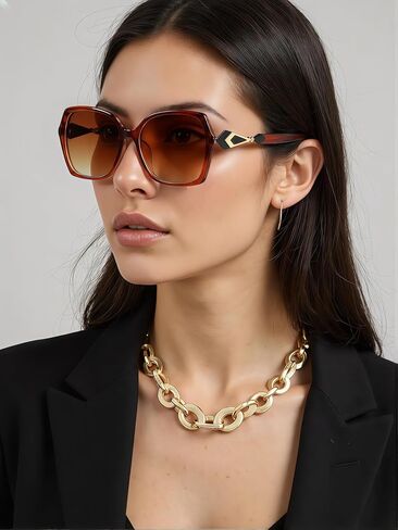 Sunglasses for Women Oversized Square Large Wide Trend Womens Sunglasses Driving Beach Sun Glasses in Saudi Arabia