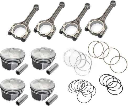 Connecting Rod & Pistons & Rings Kit Compatible For Hyunda/Kia Accent Rio 1.6L DOHC 12-16 G4FD G4FC 23510-2B010 23041-2B600 23041-2B610 in Kuwait