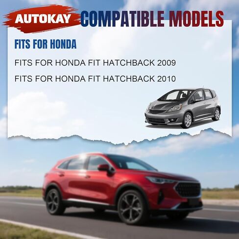 AUTOKAY Pair Clear Car Headlight Lens Cover Fits for Honda Fit Hatchback 2009-2010 in Kuwait