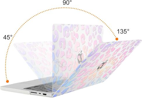 MOSISO Compatible with MacBook Pro 14 inch Case 2025 2024 2023 2022 2021 M5 M4 M3 M2 M1 A3434 A3112 A3185 A3401 A2918 A2992 A2779 A2442, Plastic Hard Shell Cover&Keyboard Cover, Colorful Leopard Grain in Saudi Arabia