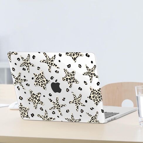 حافظة MOSISO متوافقة مع جهاز MacBook Air 13 بوصة M5 2026 M4 2025 M3 M2 2024-2022 A3449 A3240 A3113 A2681، غطاء صلب وغطاء لوحة مفاتيح وفيلم شاشة ونوع C لجهاز MacBook Air 13.6 بوصة، حافظة Leopard Starfish in Saudi Arabia