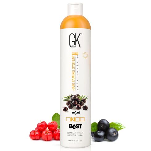 GK HAIR Global Keratin أفضل كوكو (33.8 أونصة سائلة/1000 مل) علاج للشعر بالكيراتين - مركب برازيلي احترافي لفرد الشعر للحصول على شعر ناعم وحريري وخالي من التجعد in Kuwait