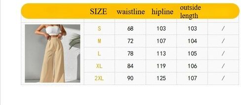 Women’s High Waist Wide Leg Pants - Casual Loose Trousers with Pleats, Summer Office Wear for Women in Saudi Arabia