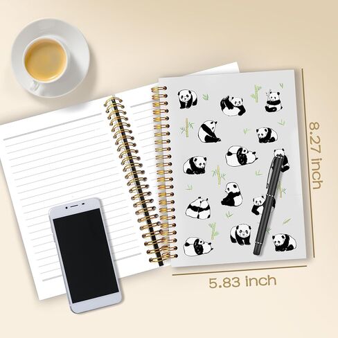 Cute Panda Notebook Journal 5.5x8.3, Panda Lover Gifts Journal, Wild Animal Lovers Gifts Notebooks for Note Taking, Adorable Animal Notebook Journaling Spiral in Kuwait