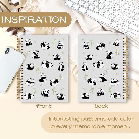Cute Panda Notebook Journal 5.5x8.3, Panda Lover Gifts Journal, Wild Animal Lovers Gifts Notebooks for Note Taking, Adorable Animal Notebook Journaling Spiral in Kuwait