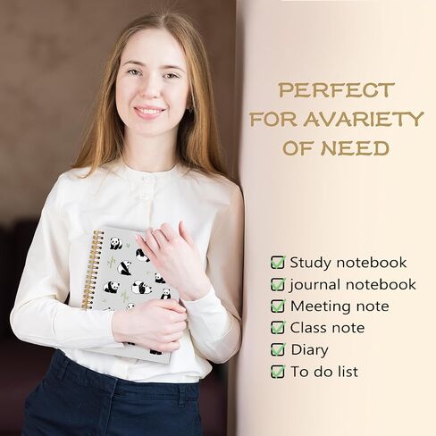 Cute Panda Notebook Journal 5.5x8.3, Panda Lover Gifts Journal, Wild Animal Lovers Gifts Notebooks for Note Taking, Adorable Animal Notebook Journaling Spiral in Kuwait