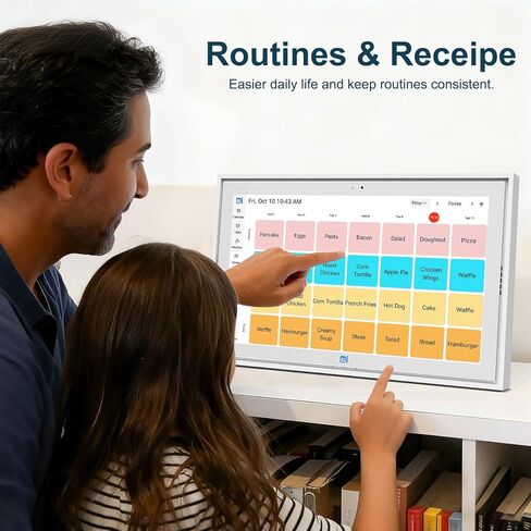 15.6 inch Digital Calendar Wall Planner & Chore Chart, IPS Touchscreen Interactive Display, Smart Family Schedules, Digital Picture Frame for Seamless Scheduling, Gift for Christmas Family in Saudi Arabia
